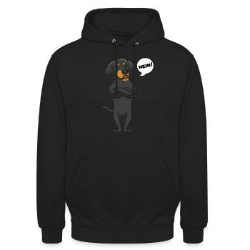 Sturer Slovenský kopov Hund - Unisex Hoodie - Schwarz - Vorne - Alina (178cm) & Michal (187cm)