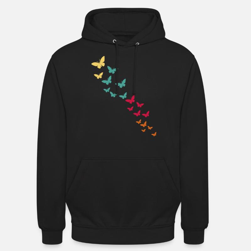 Papillon - Sweat-shirt à capuche unisexe - noir