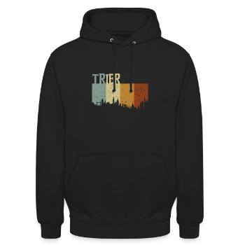 Trier - Unisex Hoodie - Schwarz - Vorne - Alina (178cm) & Michal (187cm)