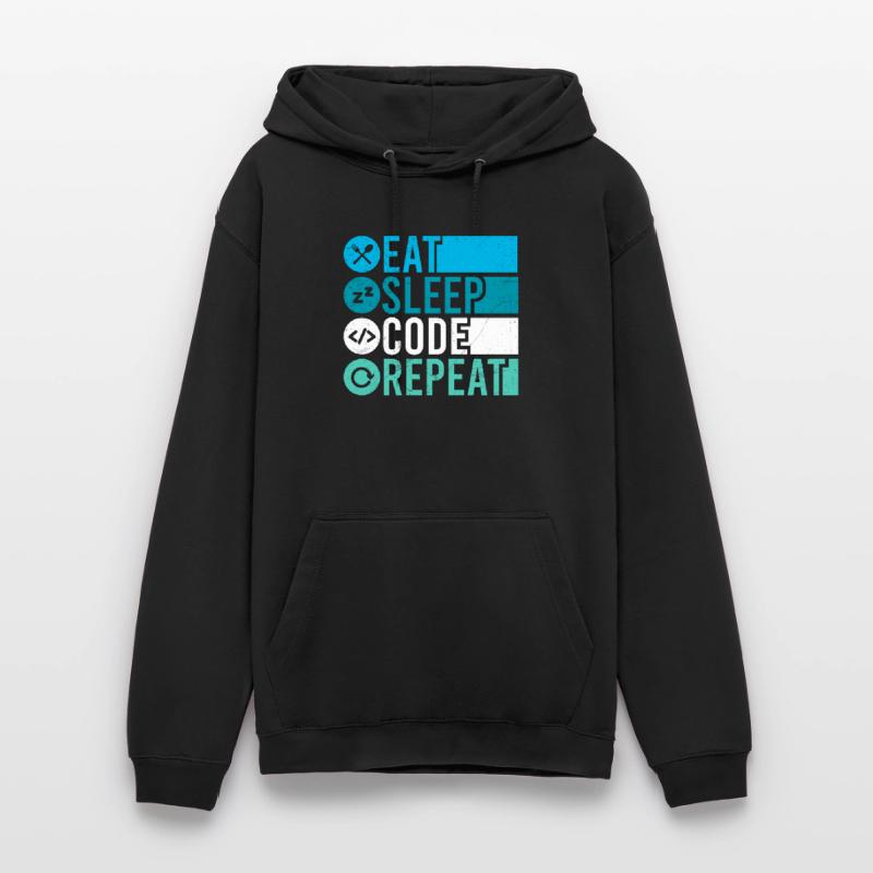 Eat Sleep Code Repeat Programmierer Software Unisex Hoodie