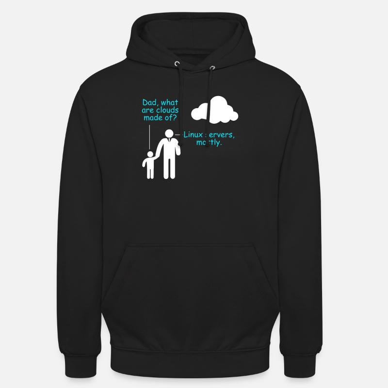 Coder Logiciel Développeur Blague Cloud Linux Server Sweat-shirt à capuche unisexe