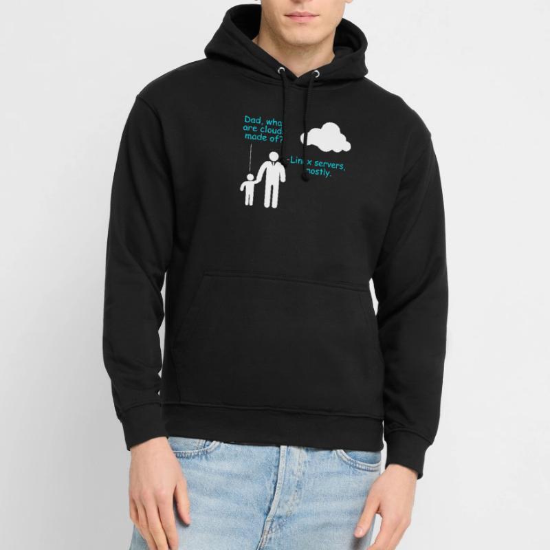Coder Logiciel Développeur Blague Cloud Linux Server Sweat-shirt à capuche unisexe
