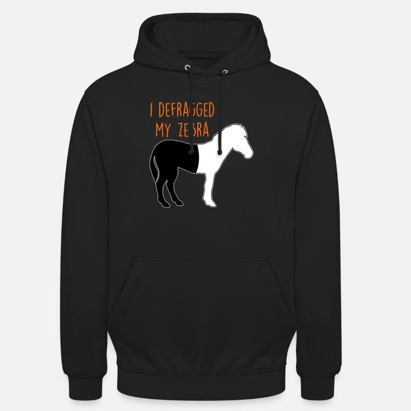 Defragmentiertes Zebra Informatiker Witz Coder Unisex Hoodie