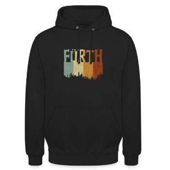 Fürth Fürther - Unisex Hoodie - Schwarz - Vorne - Alina (178cm) & Michal (187cm)