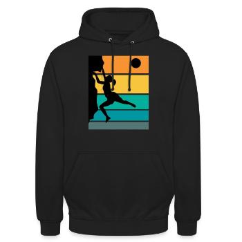 Women Climbing Boulder Climbing Rock Climbing - Unisex Hoodie - black - Front - Alina (178cm) & Michal (187cm)