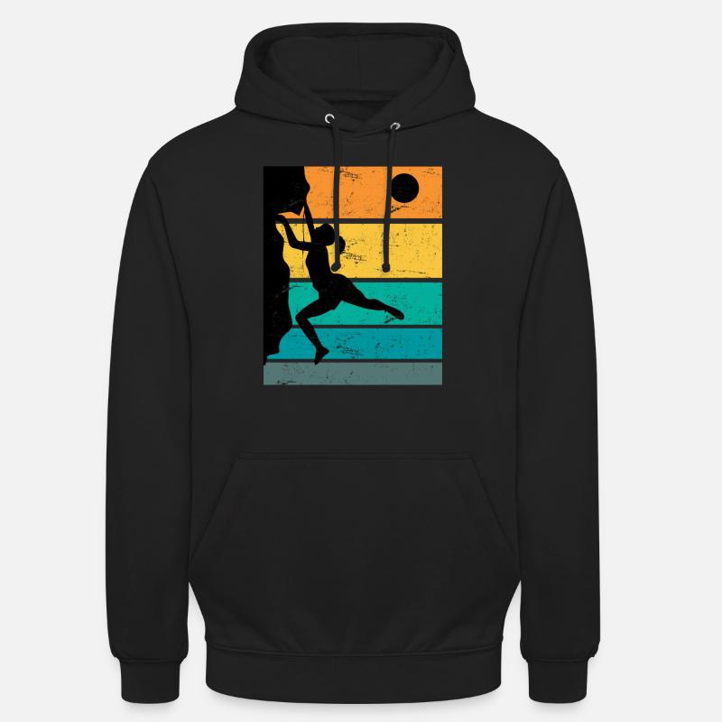 Retro Boulder Escalade de roches Escalade libre - Sweat-shirt à capuche unisexe - noir