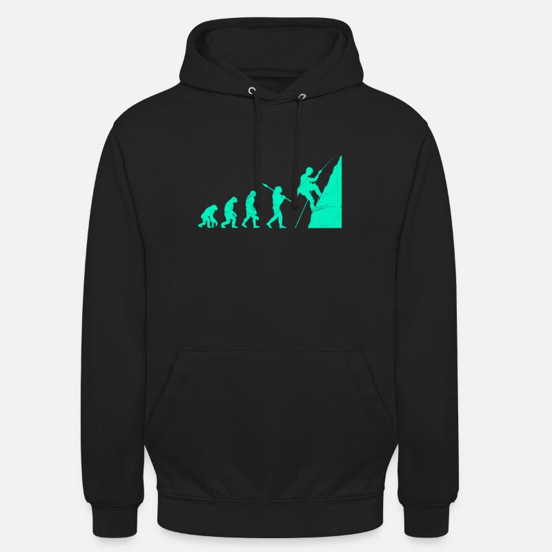 Climbing Evolution Monkey Boulderer Climber Climber - Unisex Hoodie - black