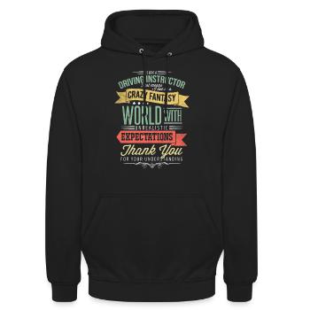 Moniteur de conduite - Sweat-shirt à capuche unisexe - noir - Devant - Alina (178cm) & Michal (187cm)