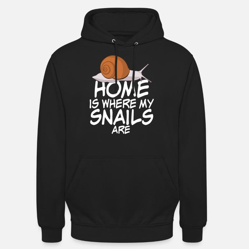 Escargots Escargots Blague Escargot Escargot - Sweat-shirt à capuche unisexe - noir