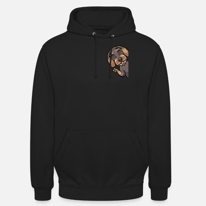 Rough-haired Dachshund Dog - Unisex Hoodie - black