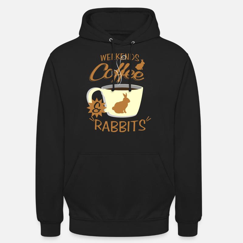 Weekend Rabbit Coffee - Unisex Hoodie - black