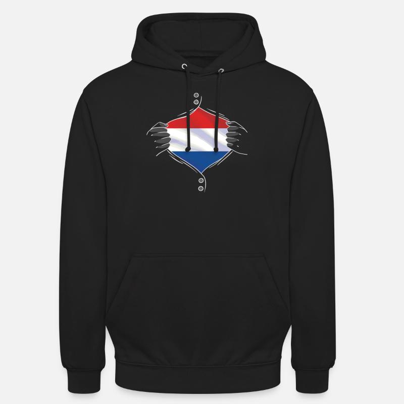 drapeau des Pays-Bas fier - Sweat-shirt à capuche unisexe - noir