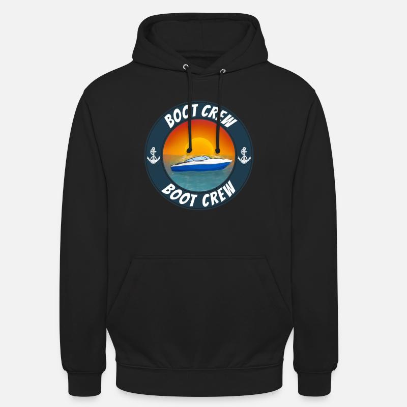 Boot crew Motorboot - Unisex Hoodie - Schwarz