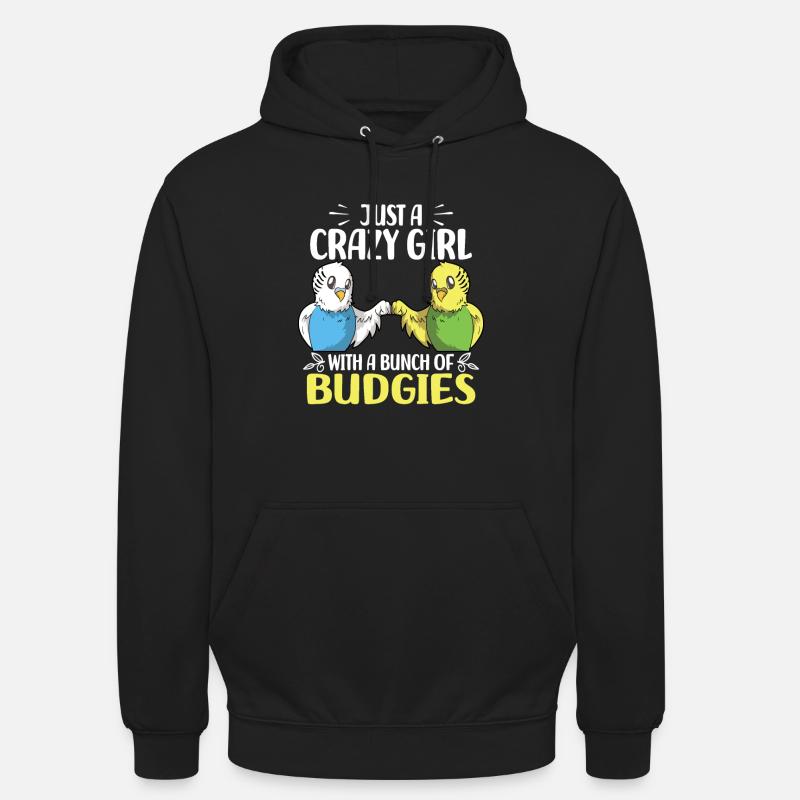 Perruche ondulée - Sweat-shirt à capuche unisexe - noir