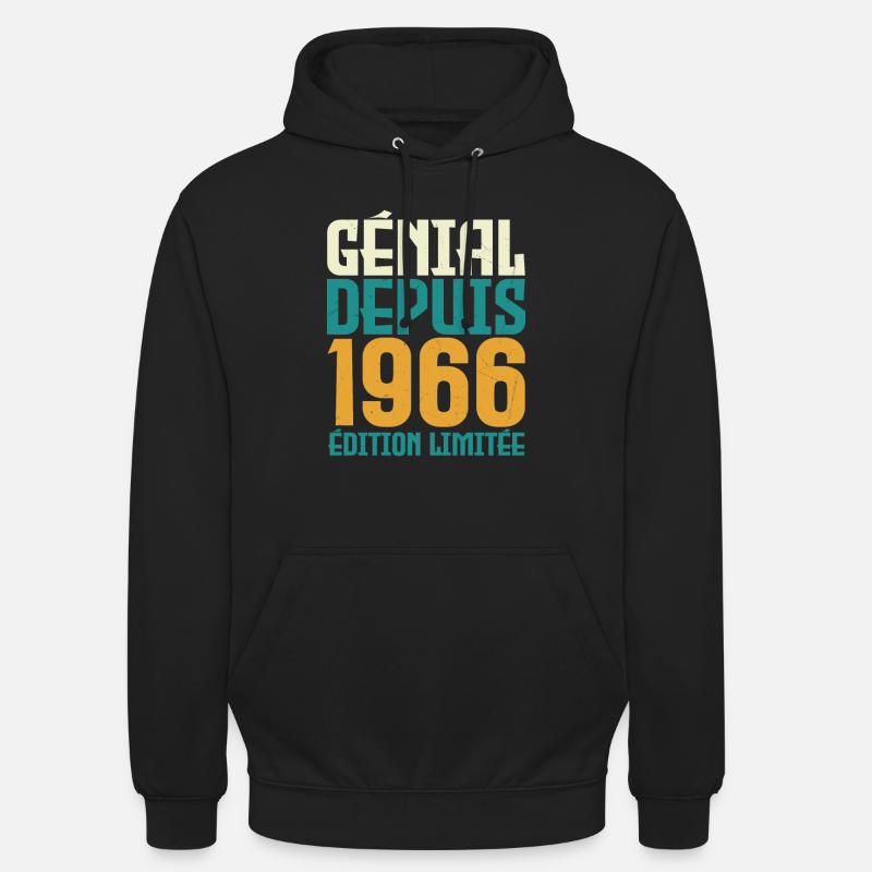 Génial depuis 1966 - Sweat-shirt à capuche unisexe - noir
