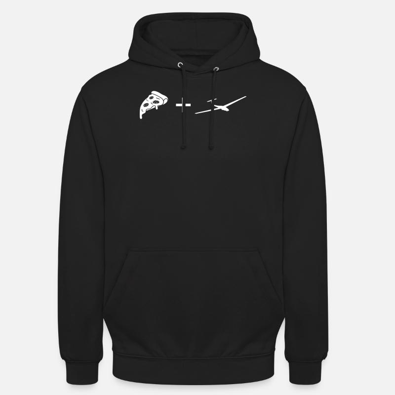 Pizza - Planeur - - Sweat-shirt à capuche unisexe - noir