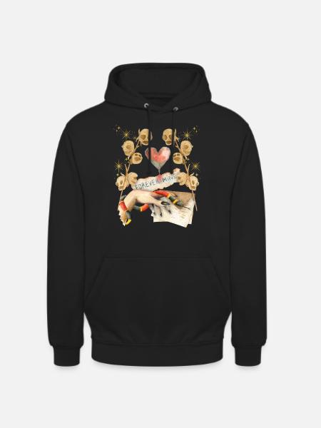 Gothic Skull Gothic-Valentine, Valentine's Day - Unisex Hoodie - black