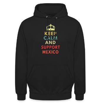 keep calm and support mexico - Unisex Hoodie - black - Front - Alina (178cm) & Michal (187cm)