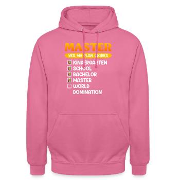 Kindergarten School Bachelor Master Degree - Unisex Hoodie - pink - Front - Alina (178cm) & Michal (187cm)