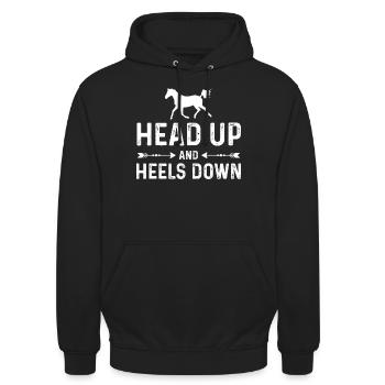 Head up and heels down - Unisex Hoodie - black - Front - Alina (178cm) & Michal (187cm)