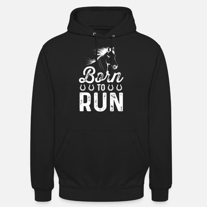 Né pour courir - Sweat-shirt à capuche unisexe - noir