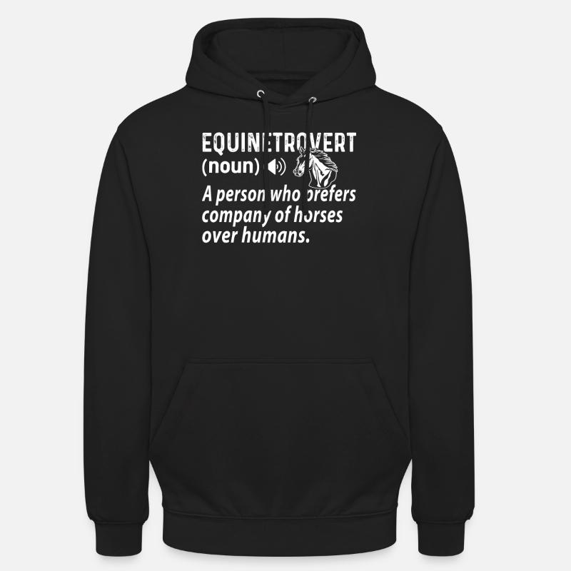 Equinetrovertiert - - Unisex Hoodie - Schwarz