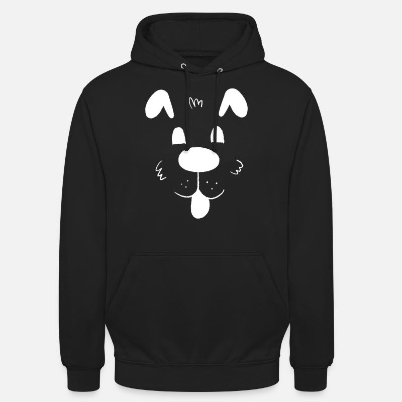Visage de chien - - Sweat-shirt à capuche unisexe - noir