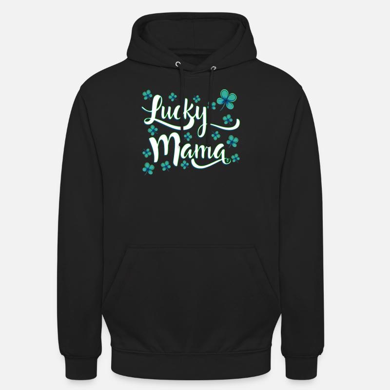 Lucky Mama Saint-Patrick - Sweat-shirt à capuche unisexe - noir