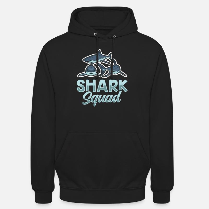 Escouade de requins - Sweat-shirt à capuche unisexe - noir
