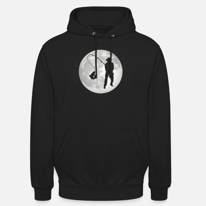 Pleine Lune - Pêche - - Sweat-shirt à capuche unisexe - noir