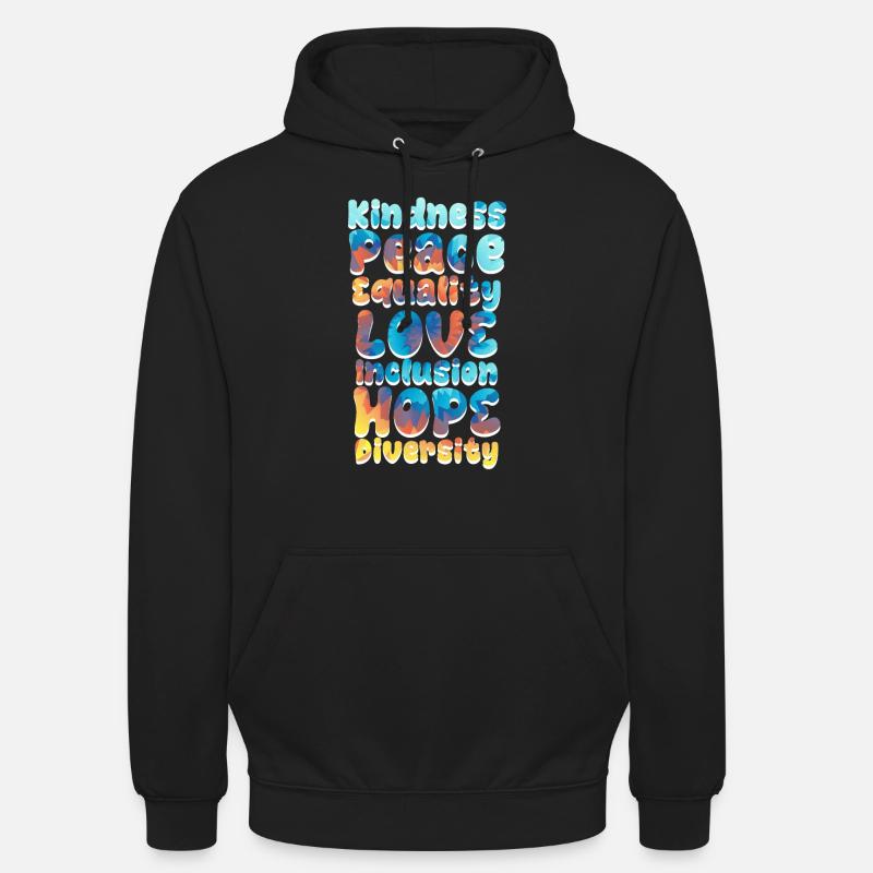 Inclusion handicap acceptation et sensibilisation - Sweat-shirt à capuche unisexe - noir