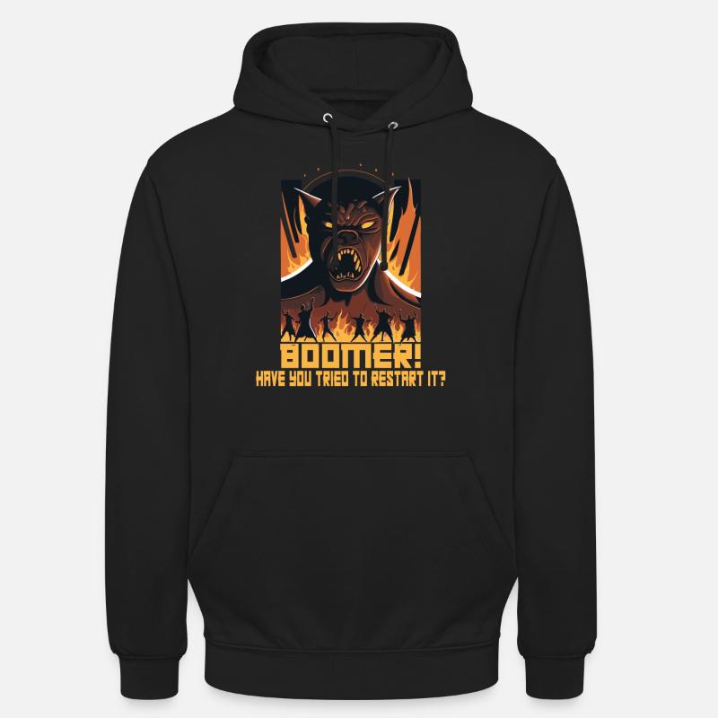 Infolinia obsługi klienta Boomer Hell - Bluza z kapturem typu unisex - czarny