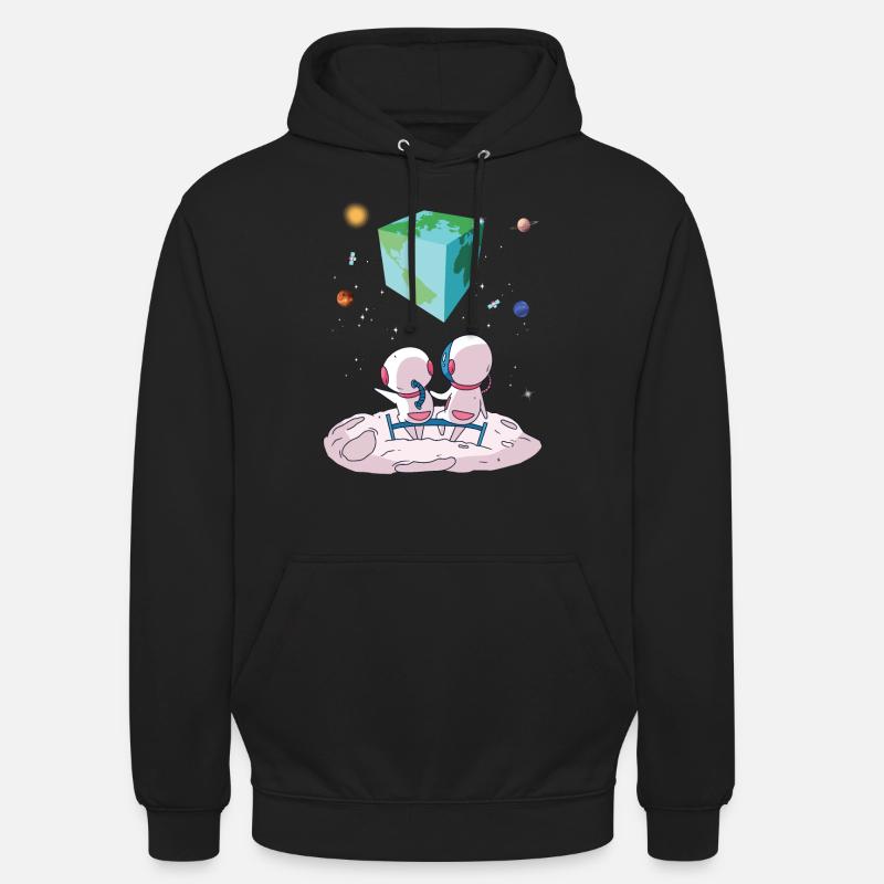 La terra è un cubo - Felpa con cappuccio unisex - nero
