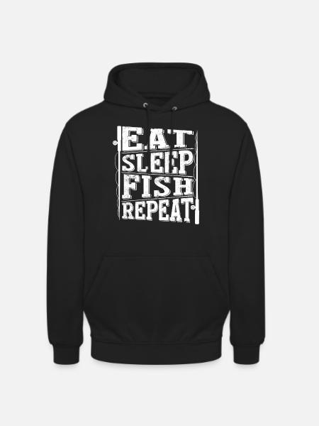 Eat Sleep Fish Repeat 2 - - Unisex Hoodie - black