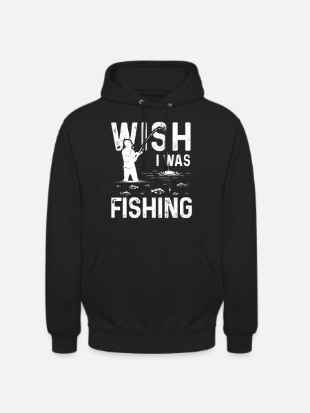 J’aimerais pêcher - Sweat-shirt à capuche unisexe - noir