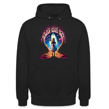 Portal To Wonderland - Unisex Hoodie - black - Front - Alina (178cm) & Michal (187cm)