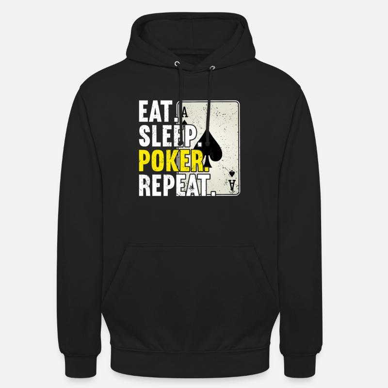 Poker - Sweat-shirt à capuche unisexe - noir