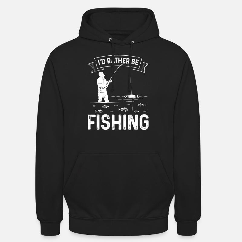 Je préfère pêcher - Sweat-shirt à capuche unisexe - noir