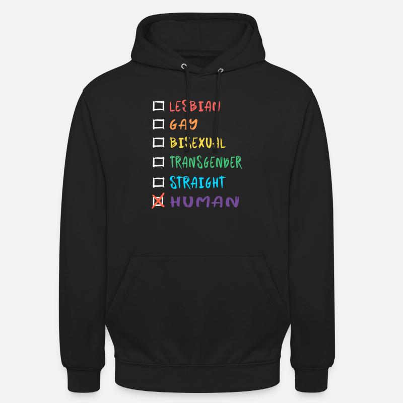 Mensch Regenbogenfarben - Unisex Hoodie - Schwarz