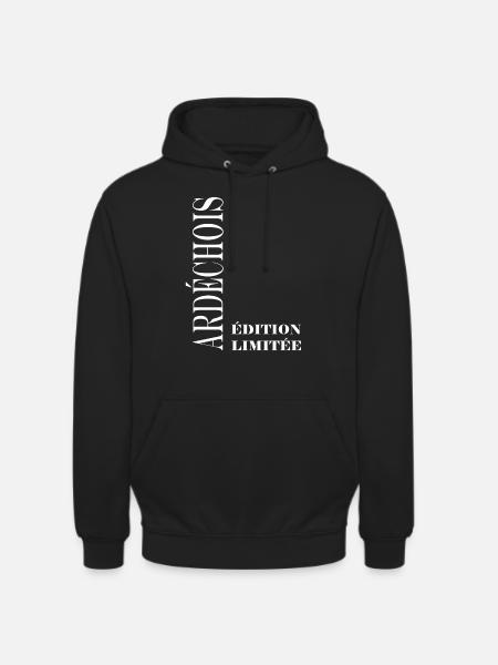 ardéchois - Sweat-shirt à capuche unisexe - noir