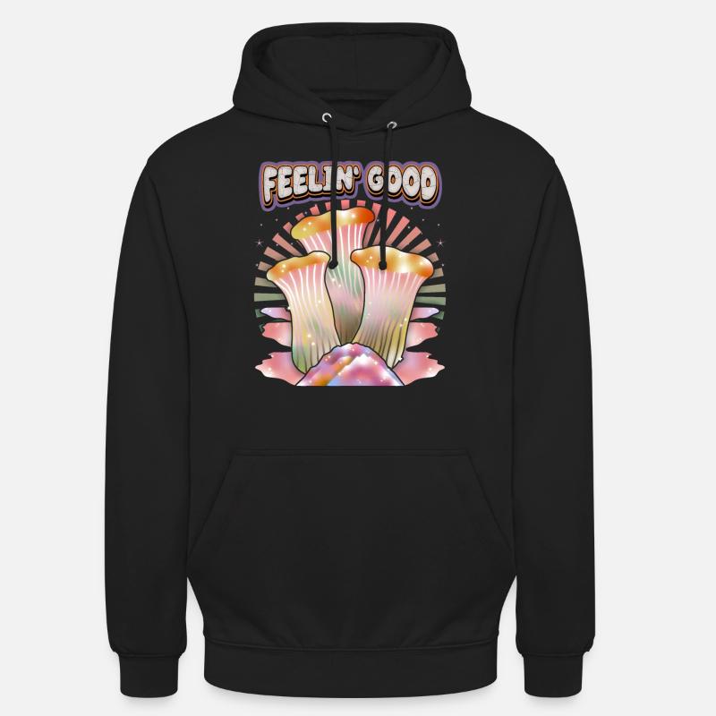 Champignons magiques, Champignons psychédéliques, Dire - Sweat-shirt à capuche unisexe - noir