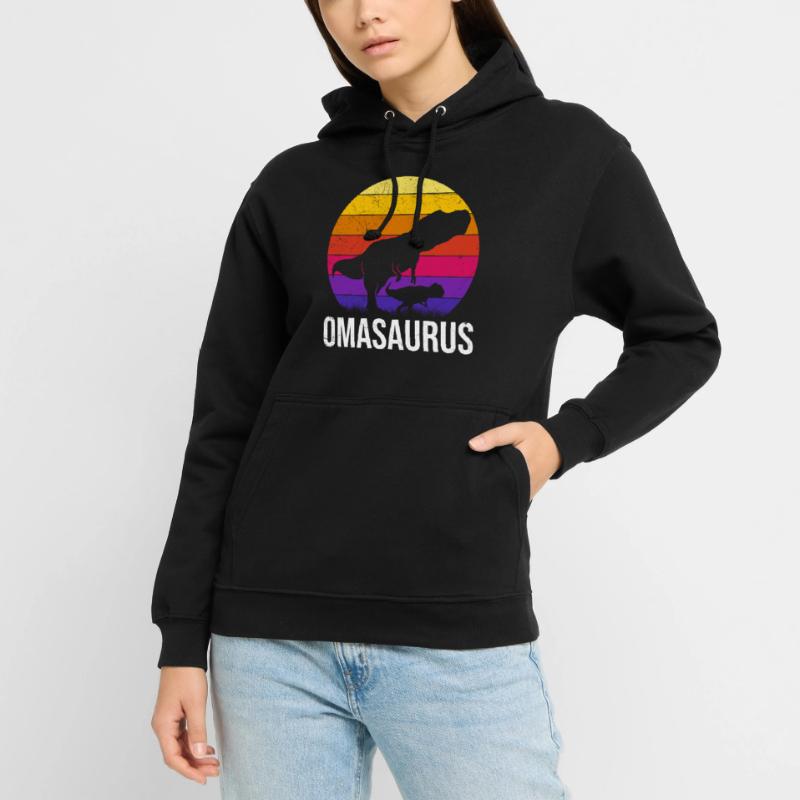 Omasaurus Muttertag Großmutter Dinosaurier Unisex Hoodie