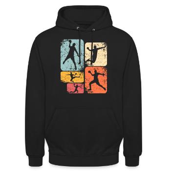 Handball Handballer - Unisex Hoodie - Schwarz - Vorne - Alina (178cm) & Michal (187cm)