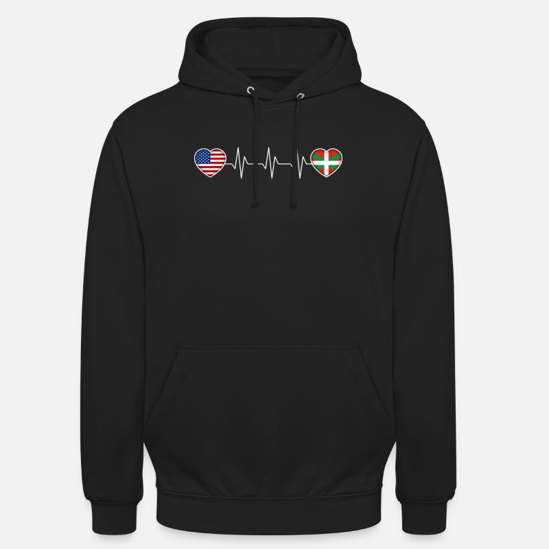 Pays Basque - Sweat-shirt à capuche unisexe - noir