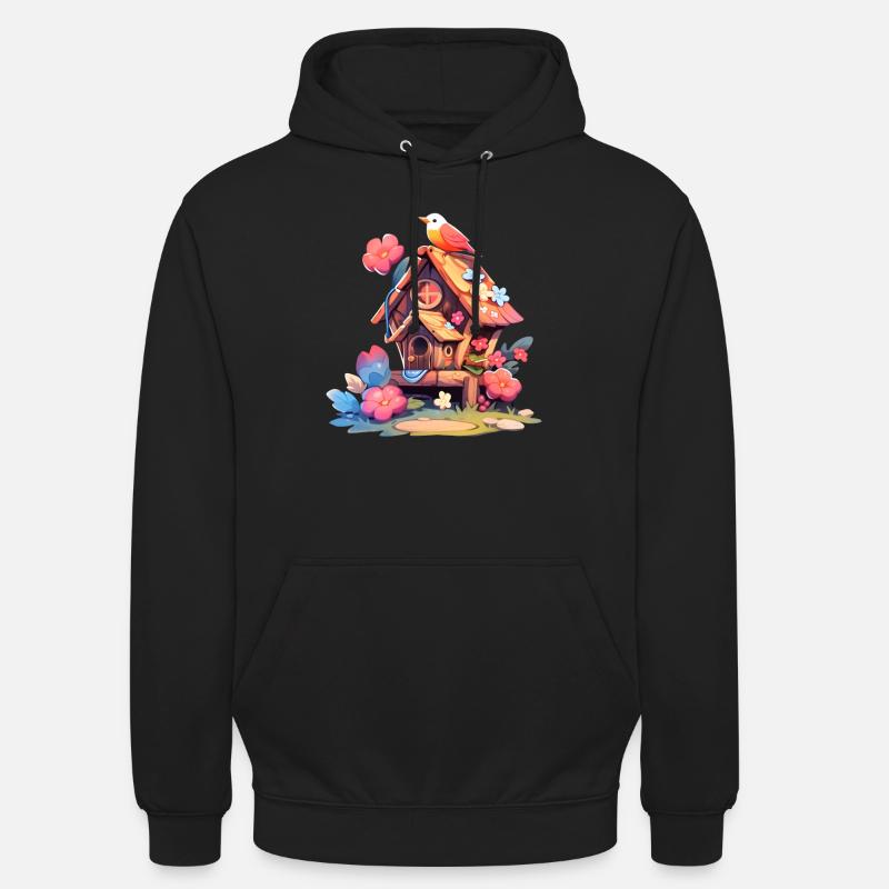 Vogelhaus - Unisex Hoodie - Schwarz