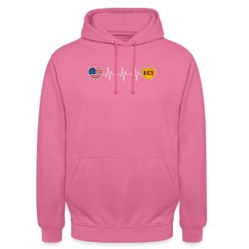 Sri Lanka - Unisex Hoodie - Pink - Vorne - Alina (178cm) & Michal (187cm)