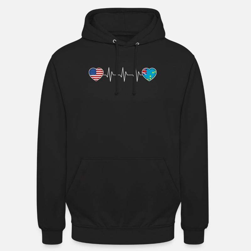 Tuvalu - Sweat-shirt à capuche unisexe - noir