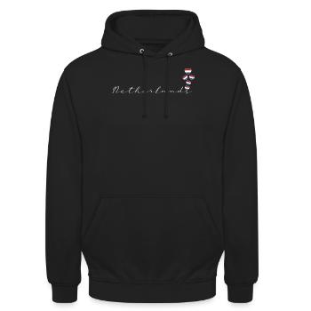 Niederlande - Unisex Hoodie - Schwarz - Vorne - Alina (178cm) & Michal (187cm)