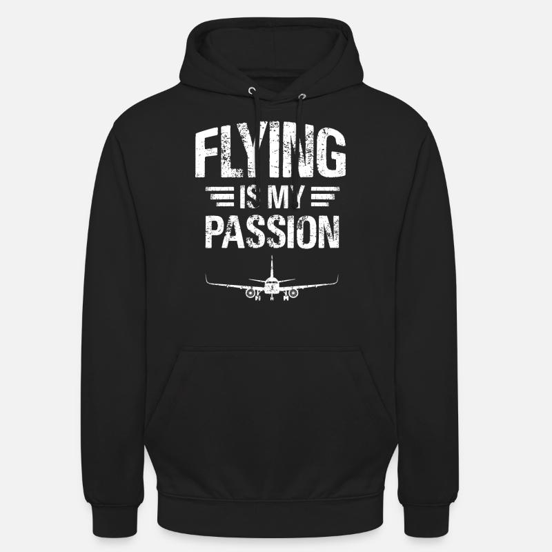 Voler est ma passion - Sweat-shirt à capuche unisexe - noir