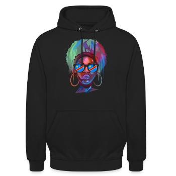 Demokratische Republik Kongo - Unisex Hoodie - Schwarz - Vorne - Alina (178cm) & Michal (187cm)